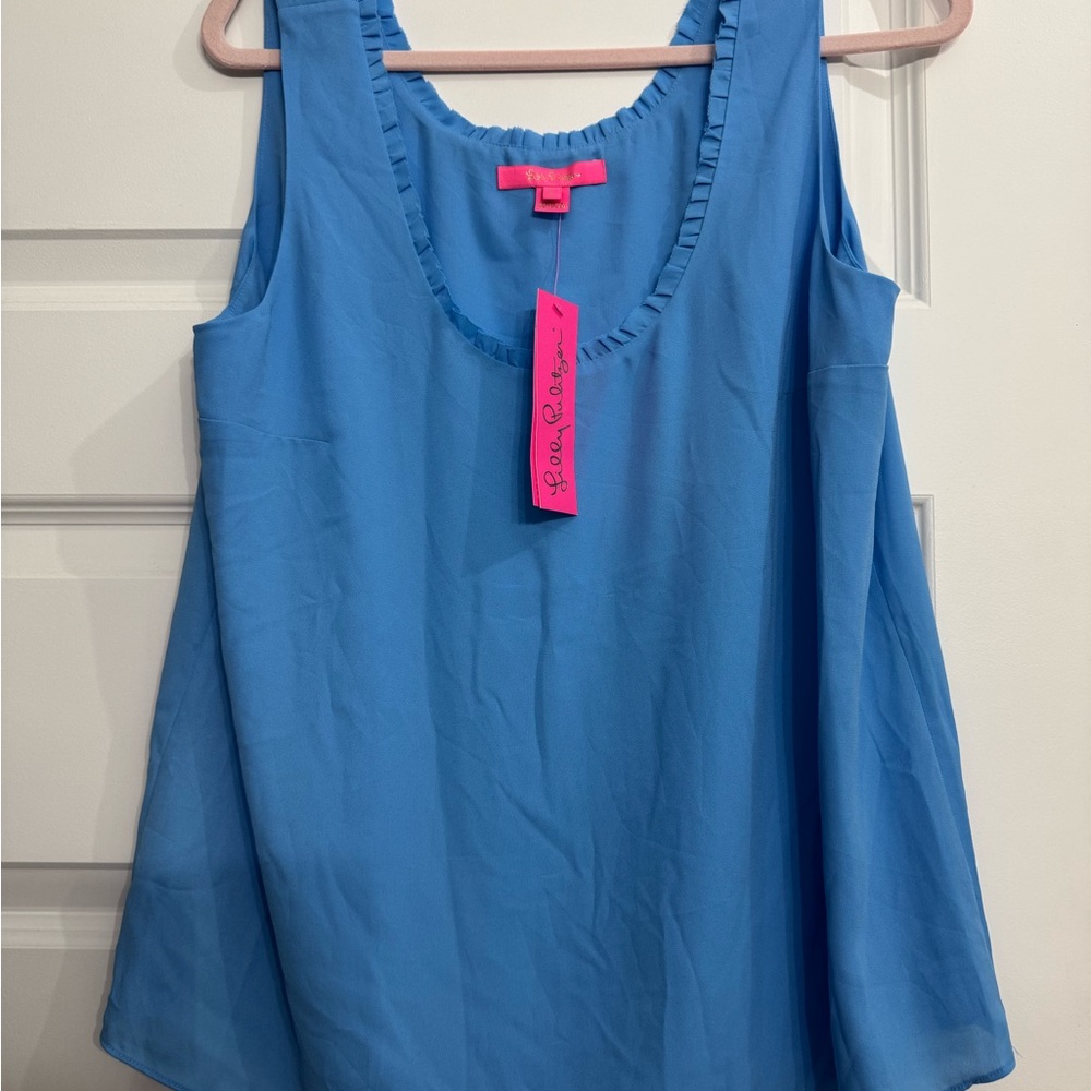 Lilly Pulitzer Blue Sleeveless Blouse